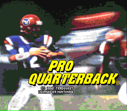 Pro Quarterback (USA) Title Screen